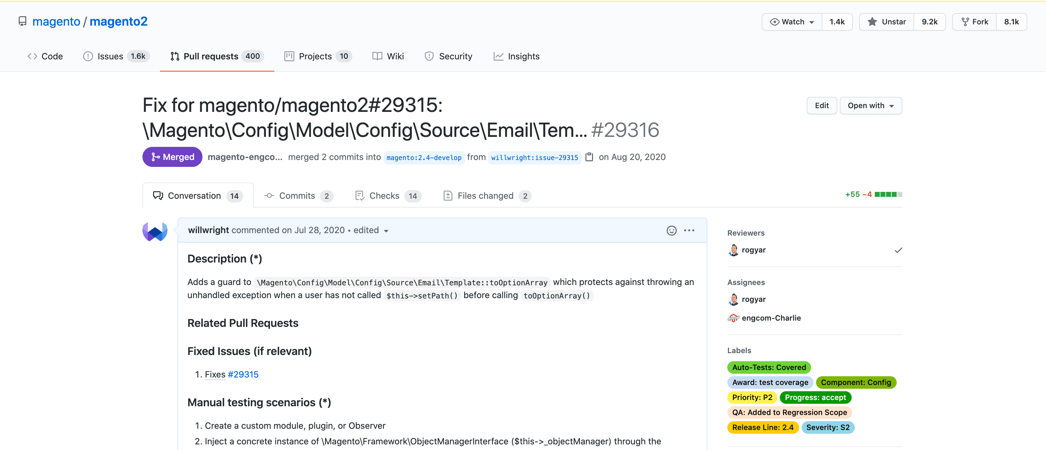 Cover Image for Magento Contribution