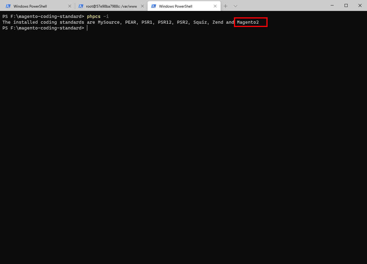 command output