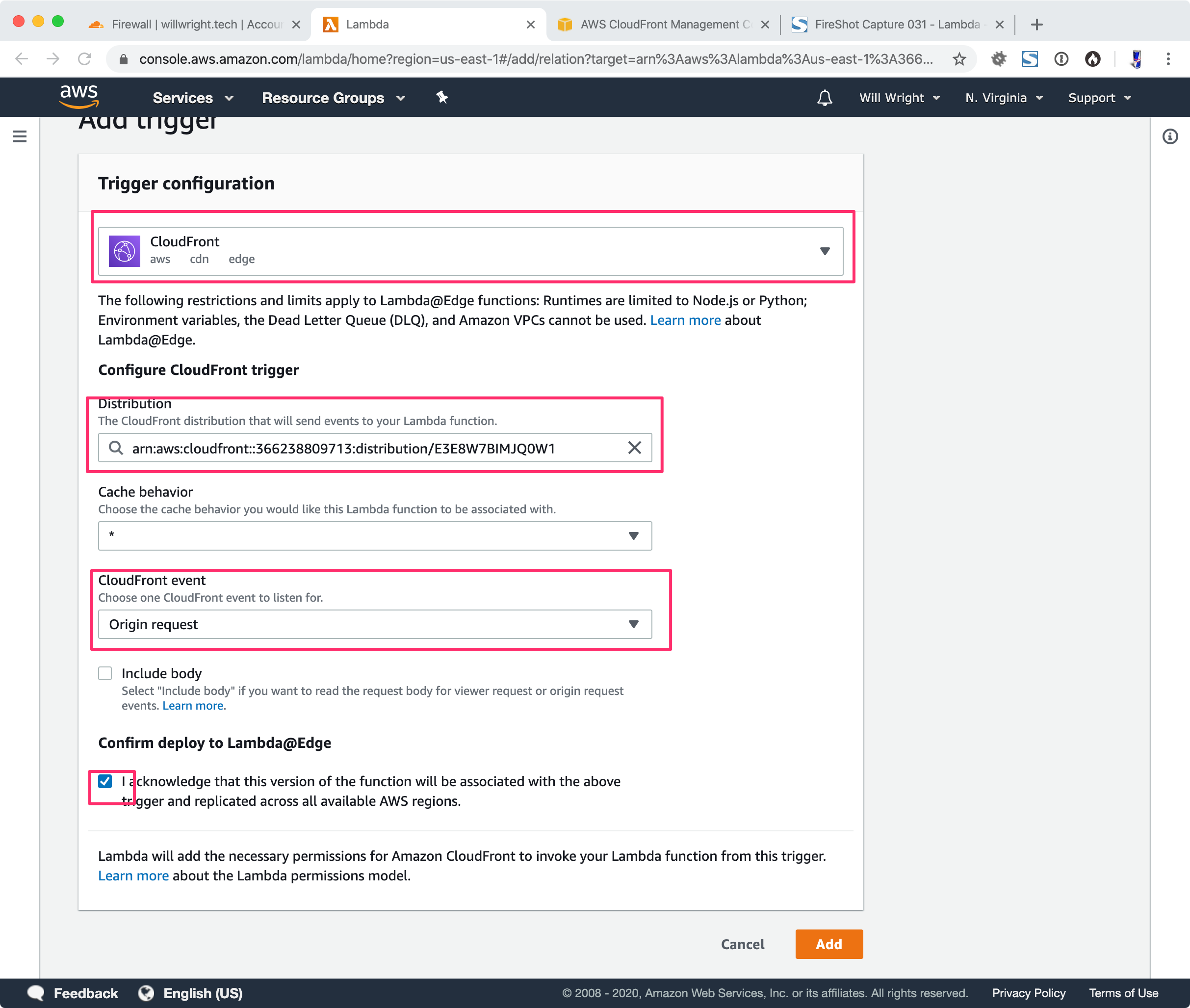 Add Trigger UI