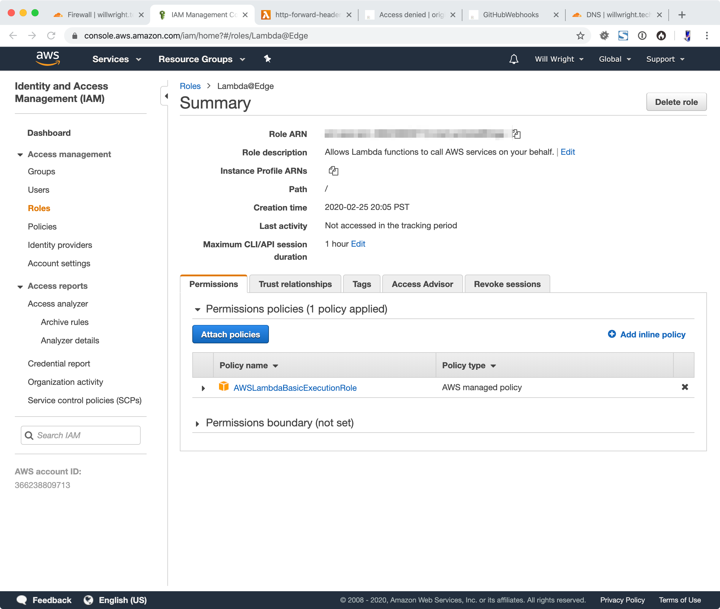Configure IAM Role